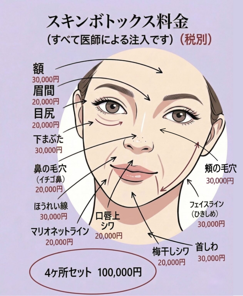 スキンボトックス料金